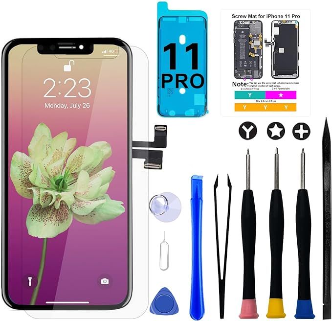 iPhone 11 Pro 液晶パネル フロントパネル 修理用交換用LCD 修理工具付き
