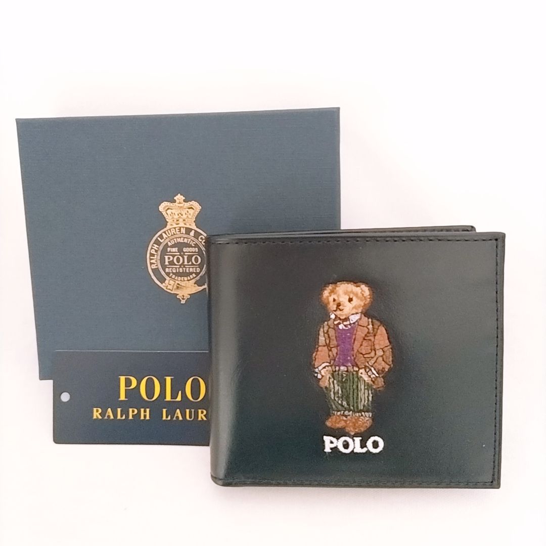 新品未使用】Polo Ralph Lauren ポロベア 2つ折り財布 小銭入れ付