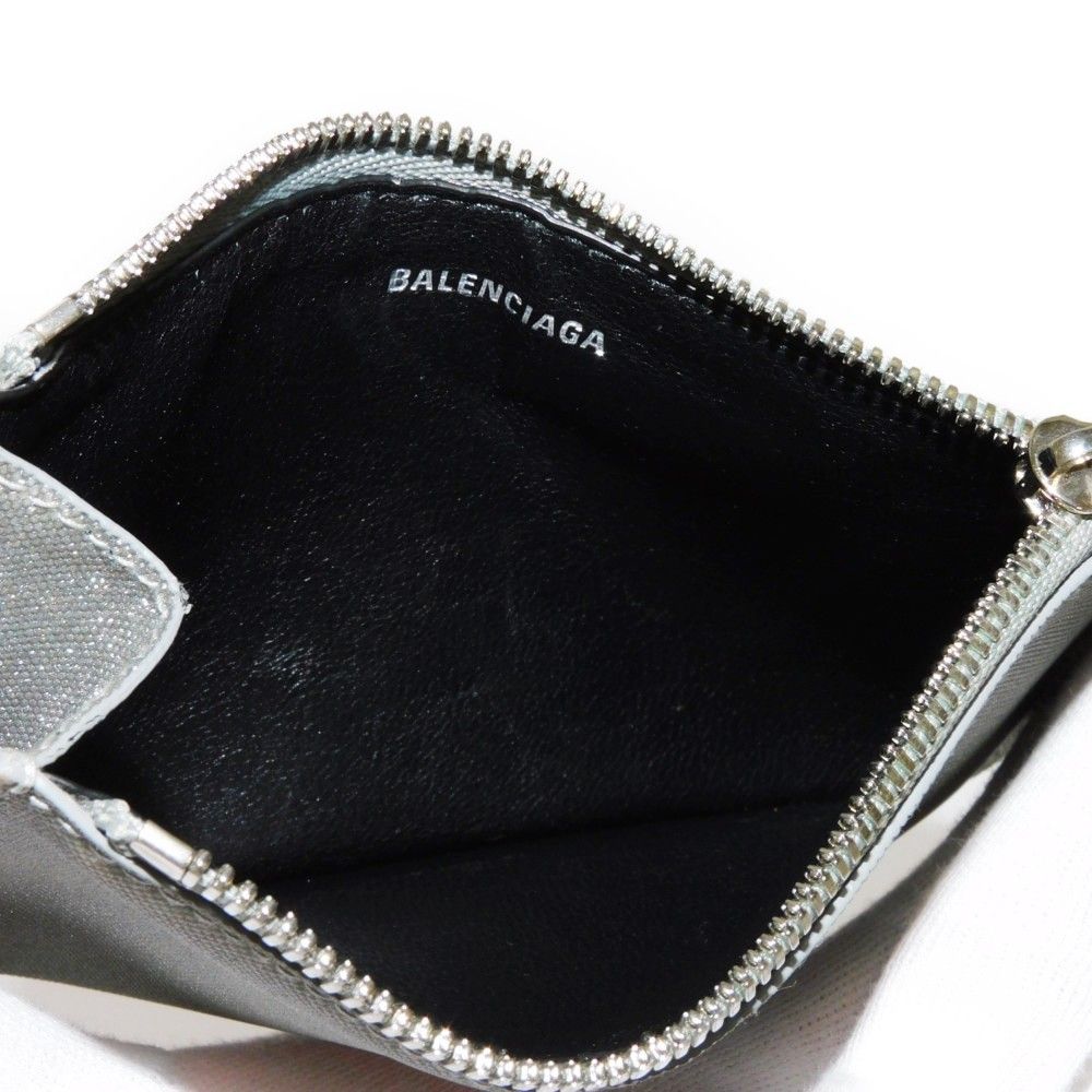 BALENCIAGA CASH LARGE コイン＆カード ホルダー シルバー の ウィメンズ Cash Large ロング Coin＆カード