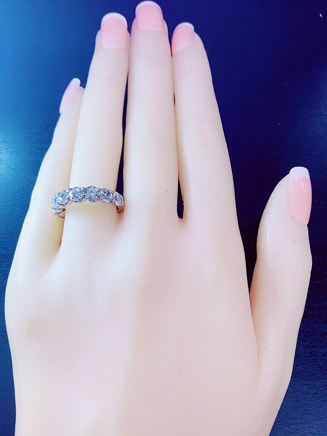 即購入歓迎❣️ダイヤモンドハーフエタニティリング K18イエローゴールド・プラチナ900 ダイヤモンド合計0.15ct