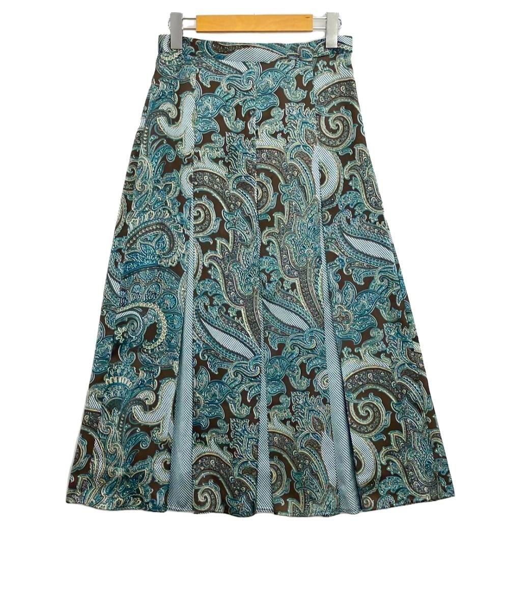 ソブ ダブルスタンダード クロージング フ プリーツスカート ペイズリー柄 レディース SIZE 36 S Sov. DOUBLE STANDARD CLOTHING