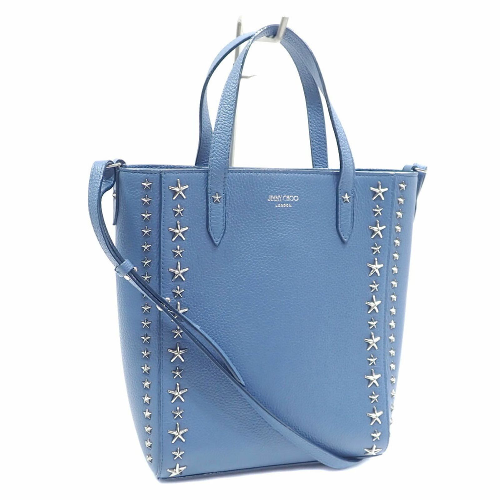 ジミーチュウ Jimmy Choo ジミーチュウ ハンドバッグ ペガシ レディース バタフライブルー 青 レザー 革 スタッズ 星 スター ショルダー PEGASI N|S スタースタッズ