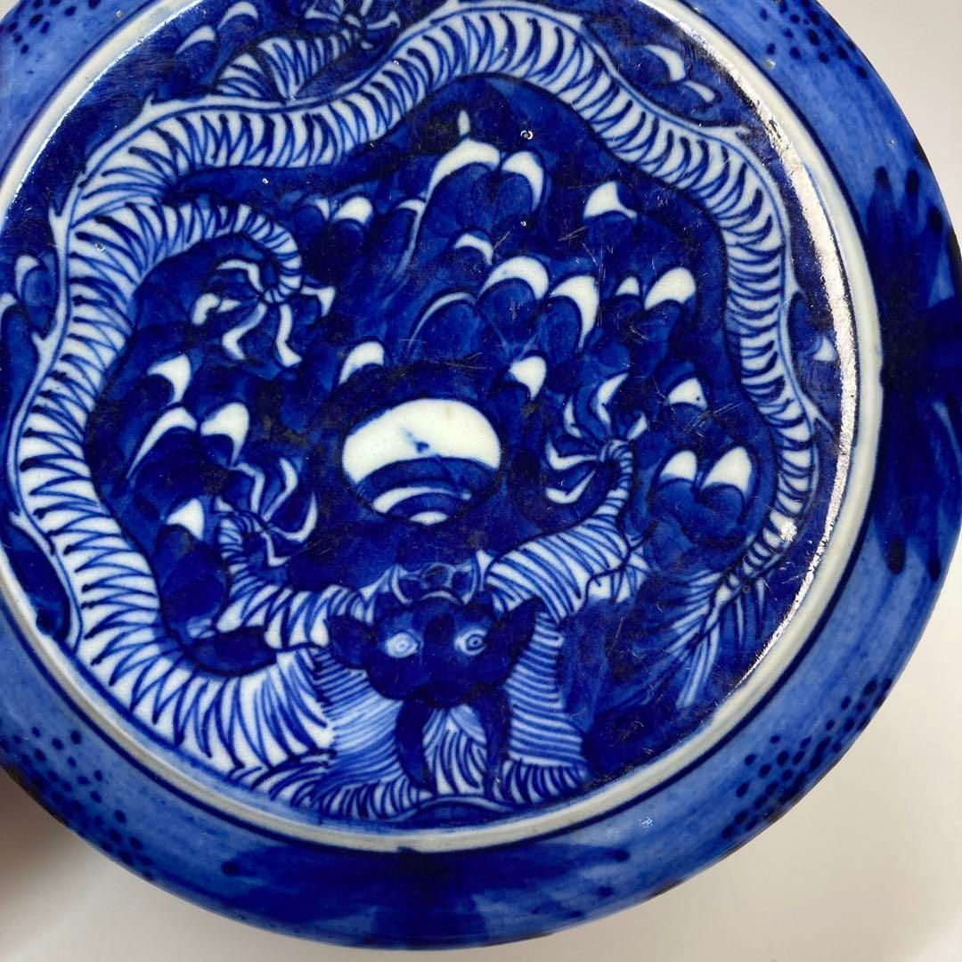 ・中国清時代　青華　龍図　蓋物　タカト　本さ5-0518☆ 中国清時代 青華 龍図 蓋物 タカト 本さ5-0518☆ - メルカリ