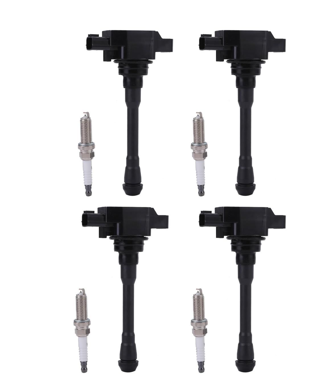 日産 セレナ C25/NC25 スパークプラグ&イグニッションコイル 4個セット 日産 用 イリジウム スパークプラグ & イグニッションコイル 4個セット