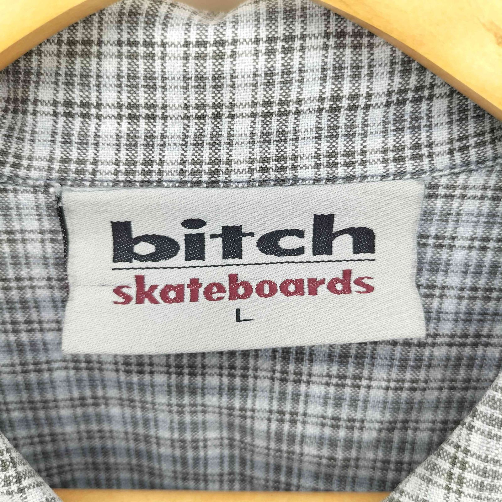 90s~ bitch skateboards チェック柄 半袖シャツ スケート ビッチスケートボーディング bitch skateboards 90S ボックス