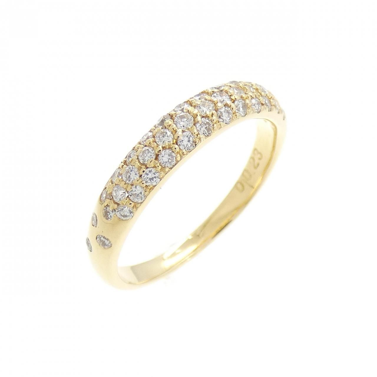 K18YG ダイヤモンド ピンキーリング 0.23CT