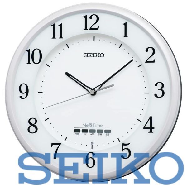 【送料無料/新品】SEIKO CLOCK (セイコークロック) 掛け時計 電波 セイコーネクスタイム 白パール 直径310×51mm ZS255W