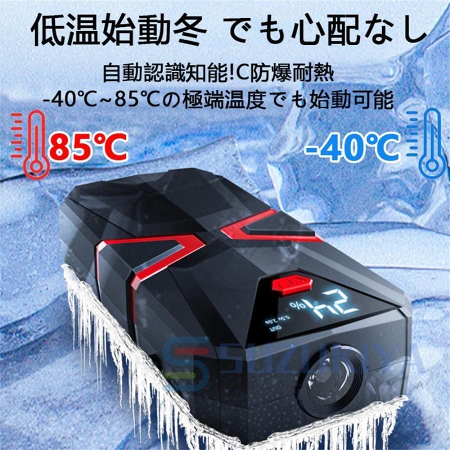車用 ジャンプスターター 30000mAh 大容量 モバイルバッテリー 12V 12V車 車・バイク・自転車 ジャンプスターター緊急始動12v自動車用