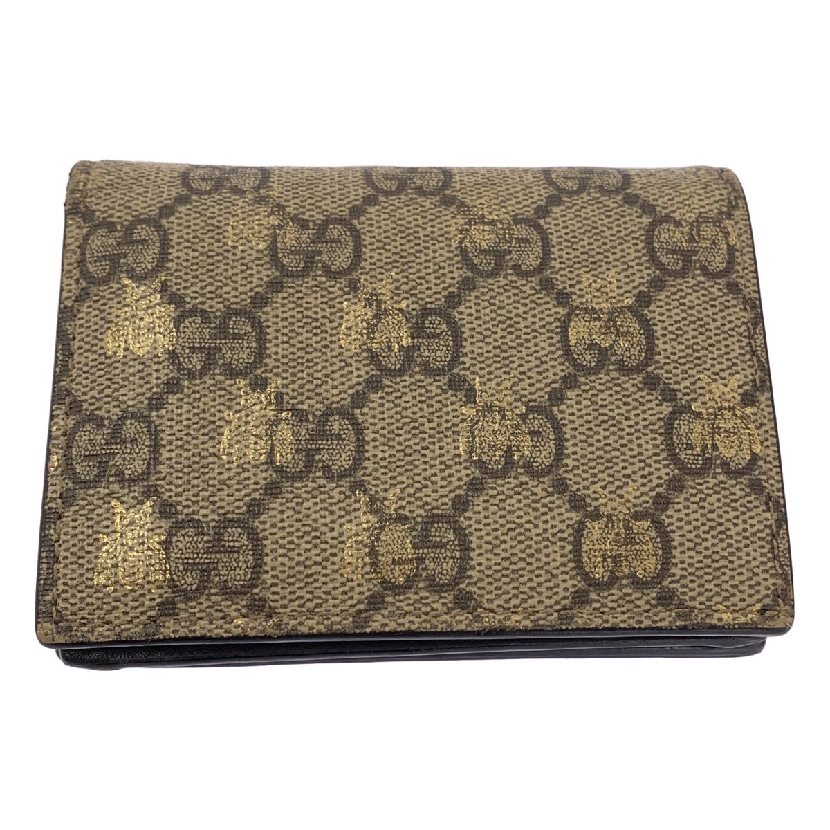 GUCCI | グッチ | 508757 | 総柄 蜂 GGスプリーム コンパクトウォレット 財布 | ユニセックス | ベージュ | レディース