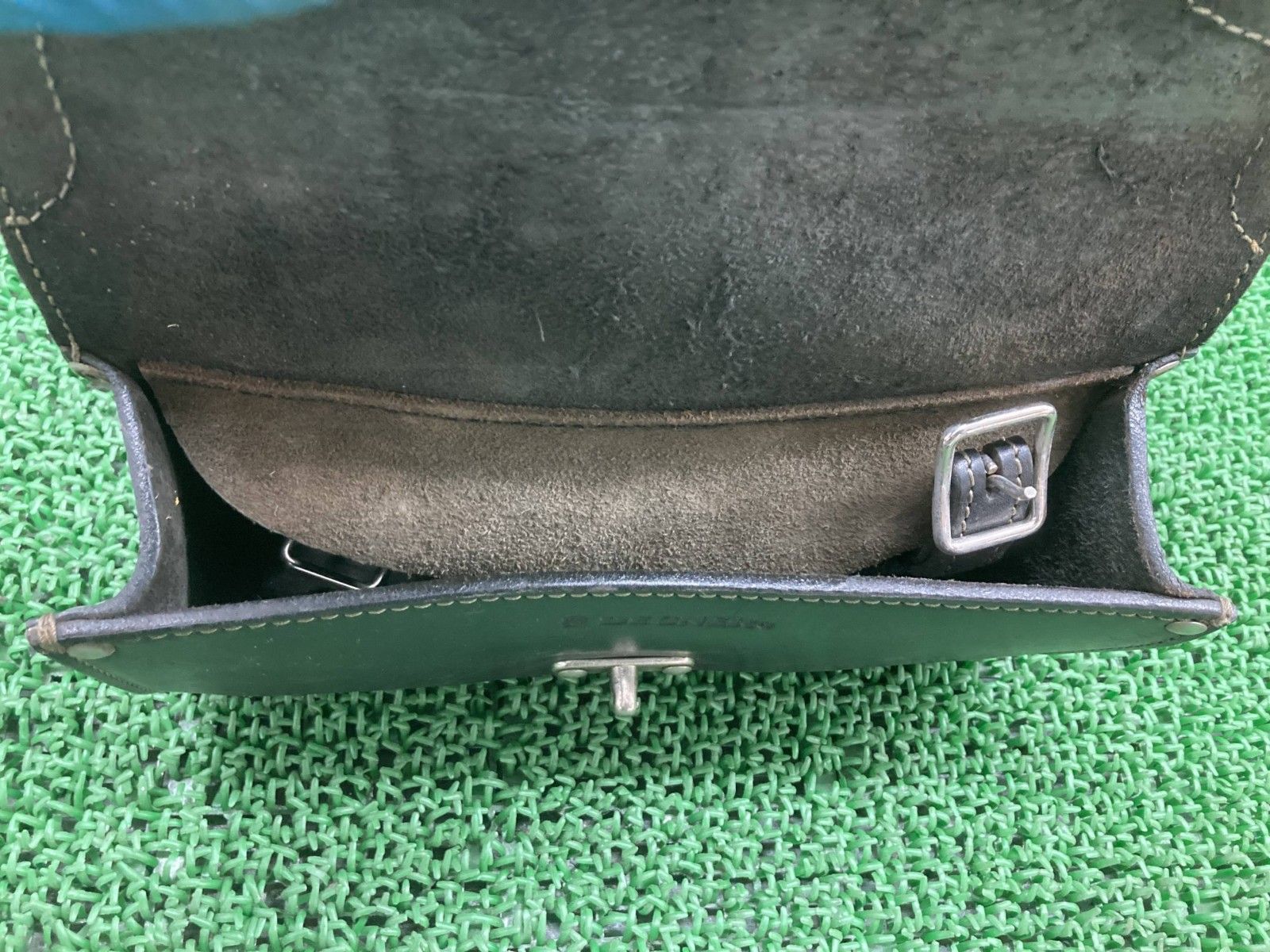 デグナー製 ツールバッグ 社外 バイク 部品 DEGNER SB-19 ステアリングバッグ 本革 牛革 破れ無し Ao BRIGHTFACE_UK