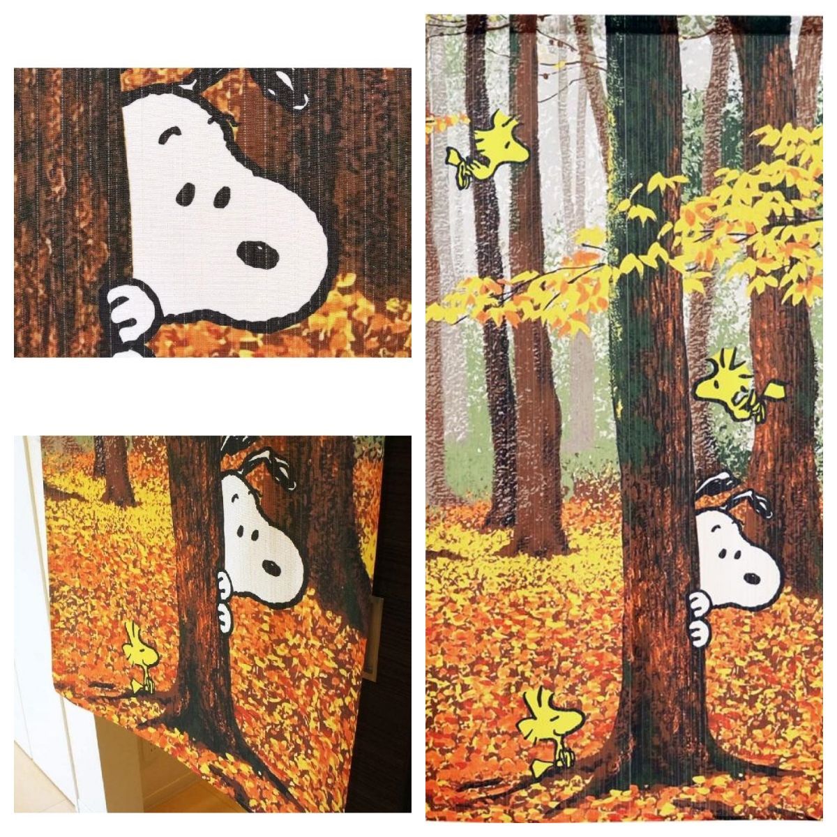 のれん 暖簾 スヌーピー SNOOPY スヌーピーと四季 秋 85×150cm PEANUTS 日本製 - メルカリ