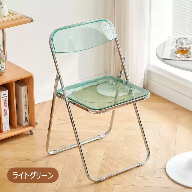 クリアチェア パイプ椅子 折り畳み式 クリア 北欧風 2脚セット 1年保証 クリアチェア 2脚セット 折りたたみ 韓国 人気 おしゃれ