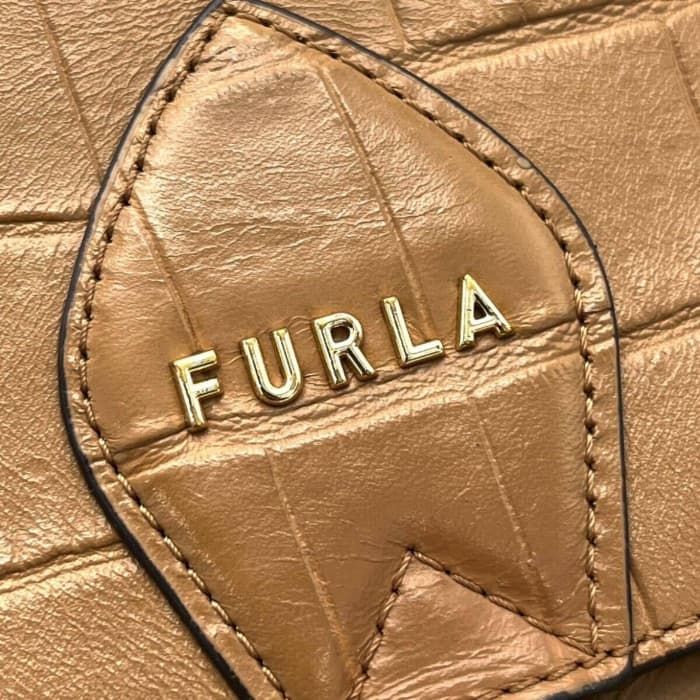 【中古】良品 FURLA フルラ クロコ 型押し レザー ショルダー バッグ dD0677M 楽天市場】【中古】良品 FURLA フルラ クロコ 型押し レザー