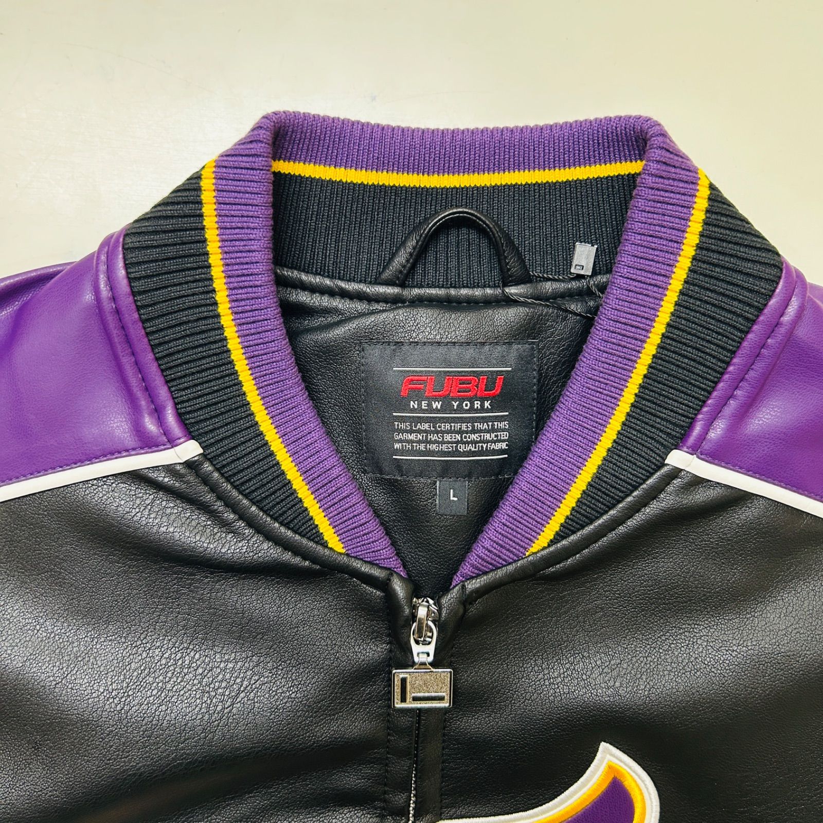 FUBU フブ レザー ゲームシャツ Lサイズ HIPHOP Bboy FUBU フブ レザー