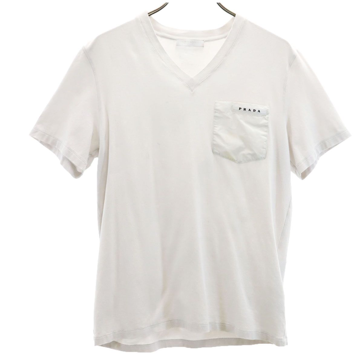 PRADA ホワイト Vネック Tシャツ XS PRADA ホワイト Vネック Tシャツ XS