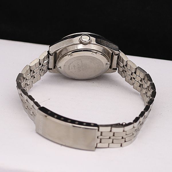 セイコー AT/自動巻 2205-0681 青文字盤 デイト 17石 カットガラス