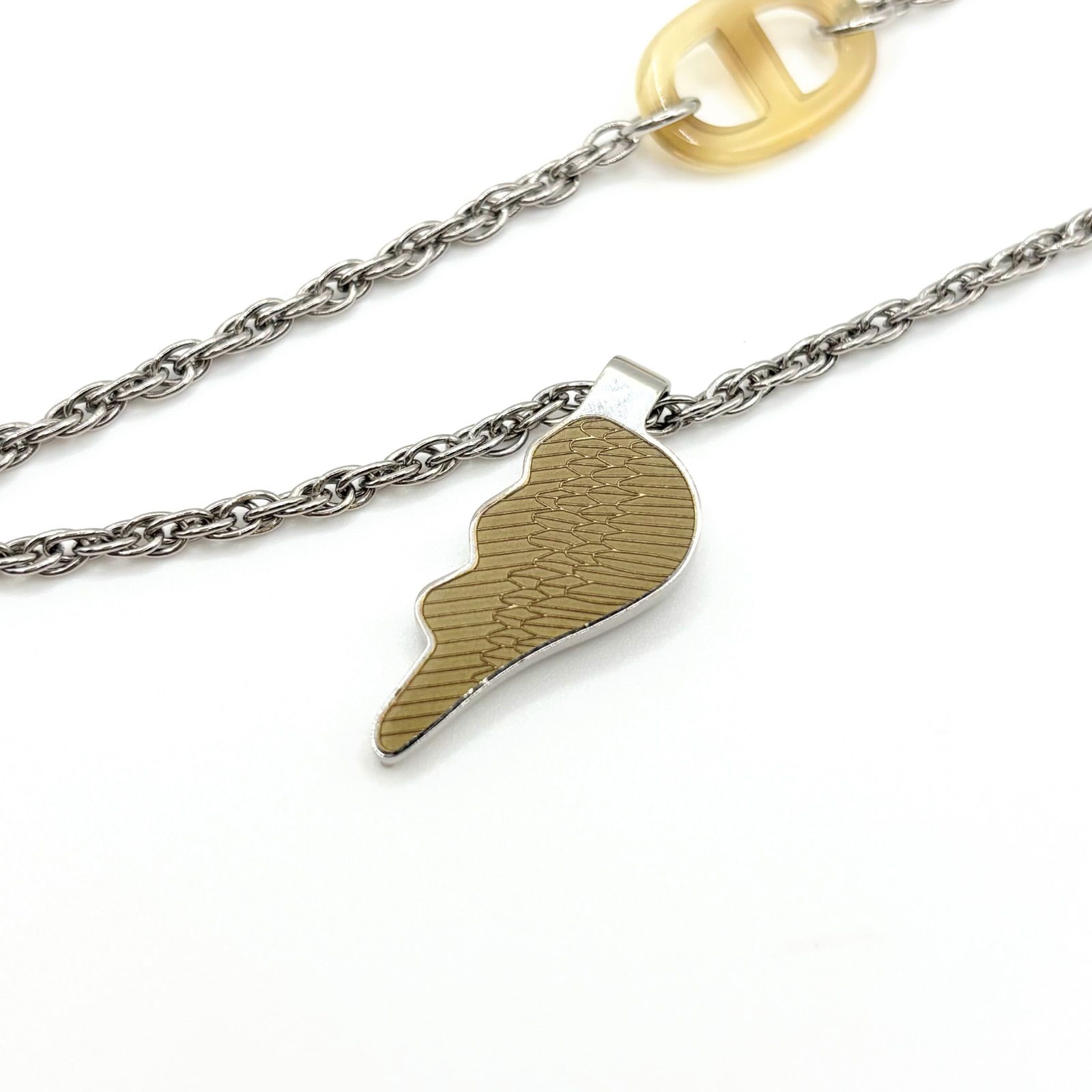 HERMES エルメス ネックレス ボン ヴォヤージュ メタル バッファロー