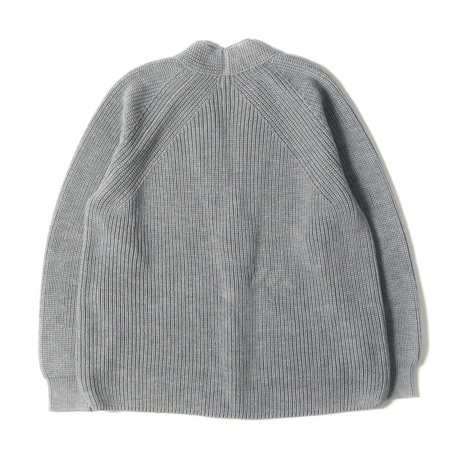 BATONER バトナー カーディガン ヘザーグレー サイズ 2 | 24SS 1B コットン ニット Vネック カーディガン SIGNATURE 1BUTTON CARDIGAN BN-24SM-004 | 日本製 メンズ
