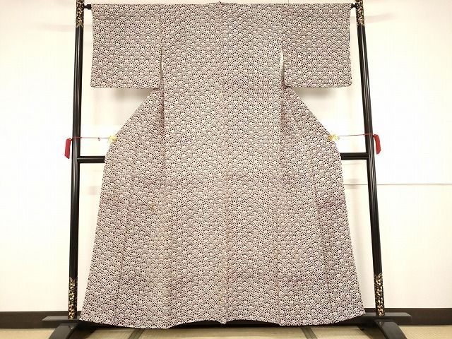 平和屋着物○お召 縞 正絹 逸品 未使用 AAAX0183np