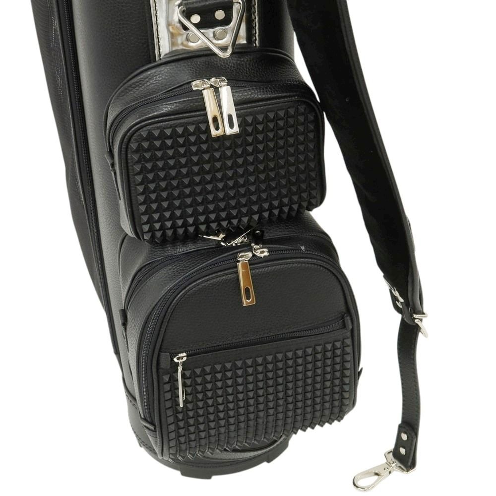 【中古】【未使用】ボンジャポネ BONJAPONE × KOYAMA GOLF BAG FACTORY Kurge レザー スタッズ ゴルフバッグ キャメルブラウンxシルバー【サイズ6.5型】【ユニセックス】 中古】【未使用】ボンジャポネ BONJAPONE × KOYAMA GOLF BAG