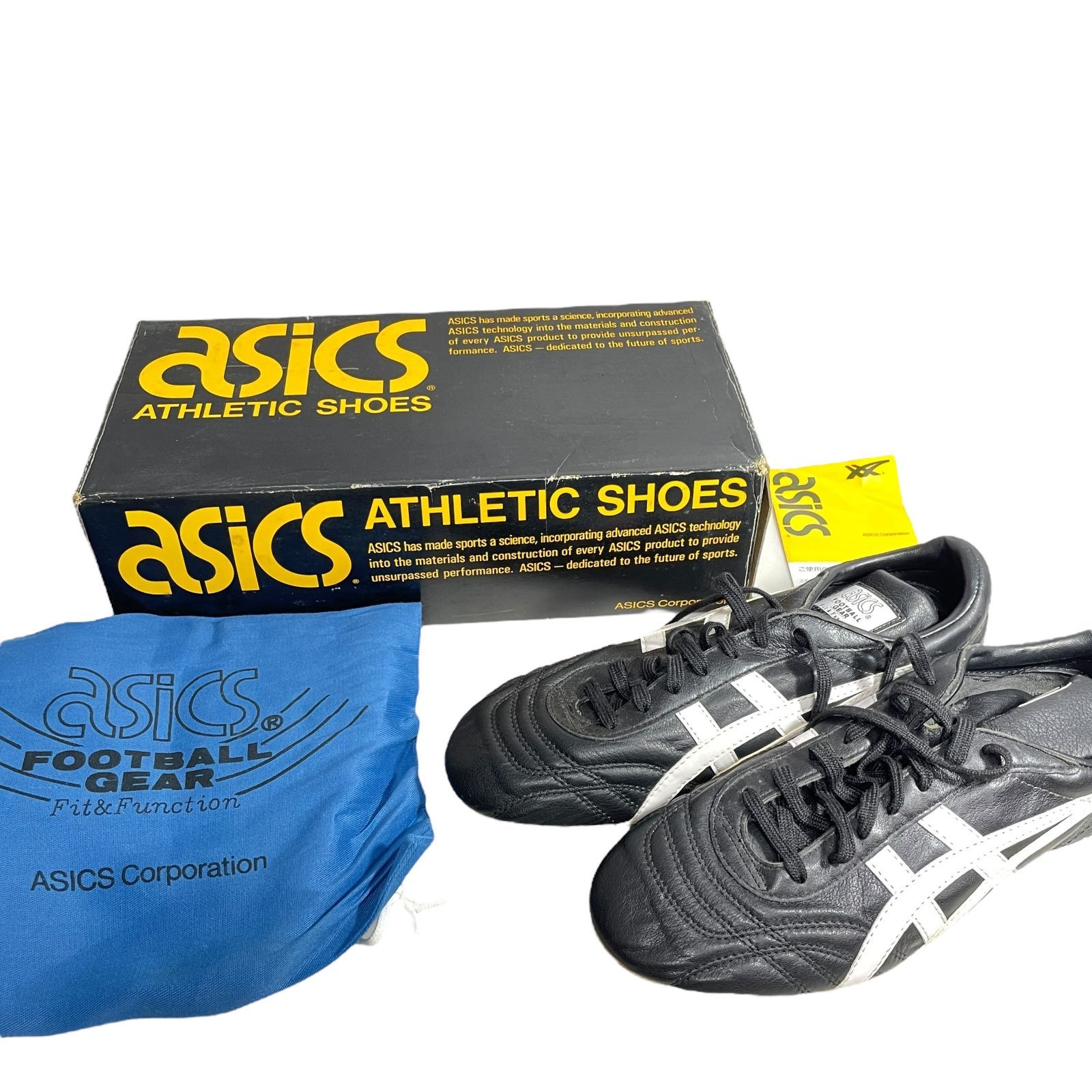 サッカースパイク asics インジェクター 25.5cm 外箱 袋つき 当時もの
