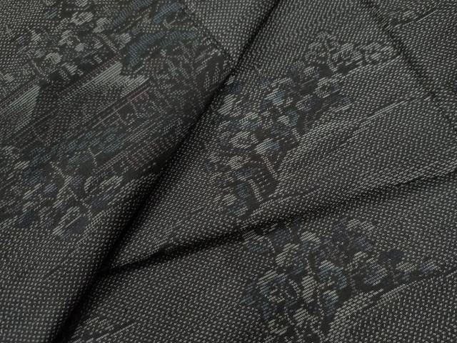 平和屋着物○本場大島紬 遠山風景文 正絹 逸品 CAAW7312yc