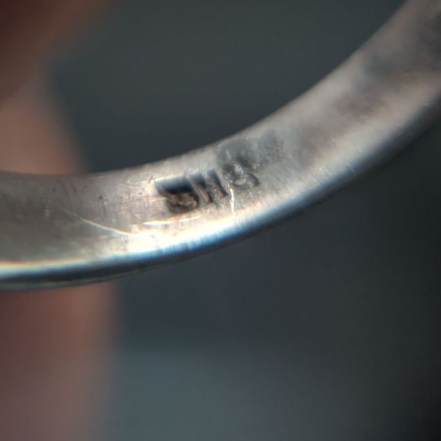 1980年代 英国バーミンガム製 スターリングシルバー925 ホールマーク刻印 シグネットリング 11号 アセイオフィス 検定済み WWW_SHINETEETH_COM