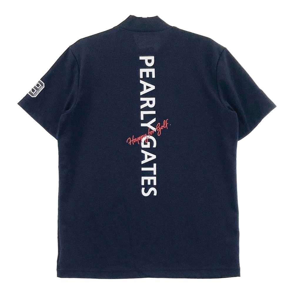 サイズ 5 PEARLY GATES パーリーゲイツ モデル ハイネック 半袖Tシャツ ネイビー系 240101527977 ゴルフウェア メンズ ストスト