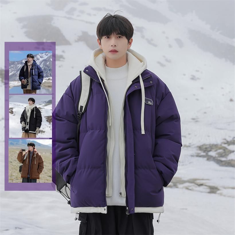 zz11121886350b アウター 冬 上着 男女 カップル アウトドア 防寒服 通勤 通学 フード カジュアル外套 パーカ ダウンジャケット 中綿ジャケ