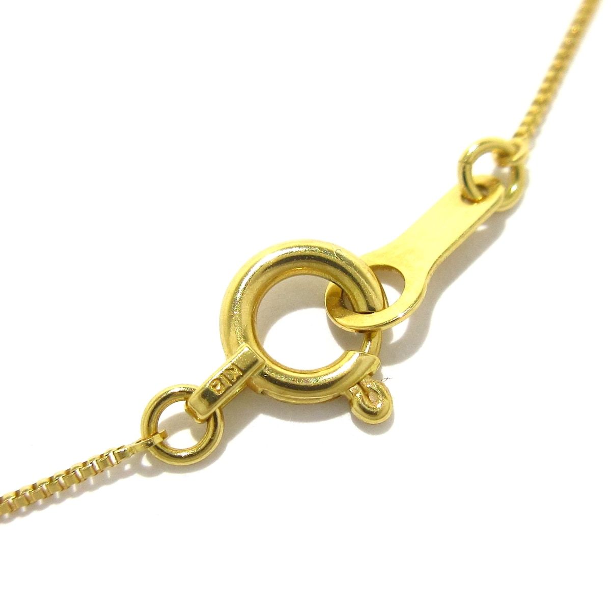  Unbranded ノーブランド ネックレス K 18 YG×ダイヤモンド 総重量 1.3 g 0.20刻印 ネックレス アクセサリー
