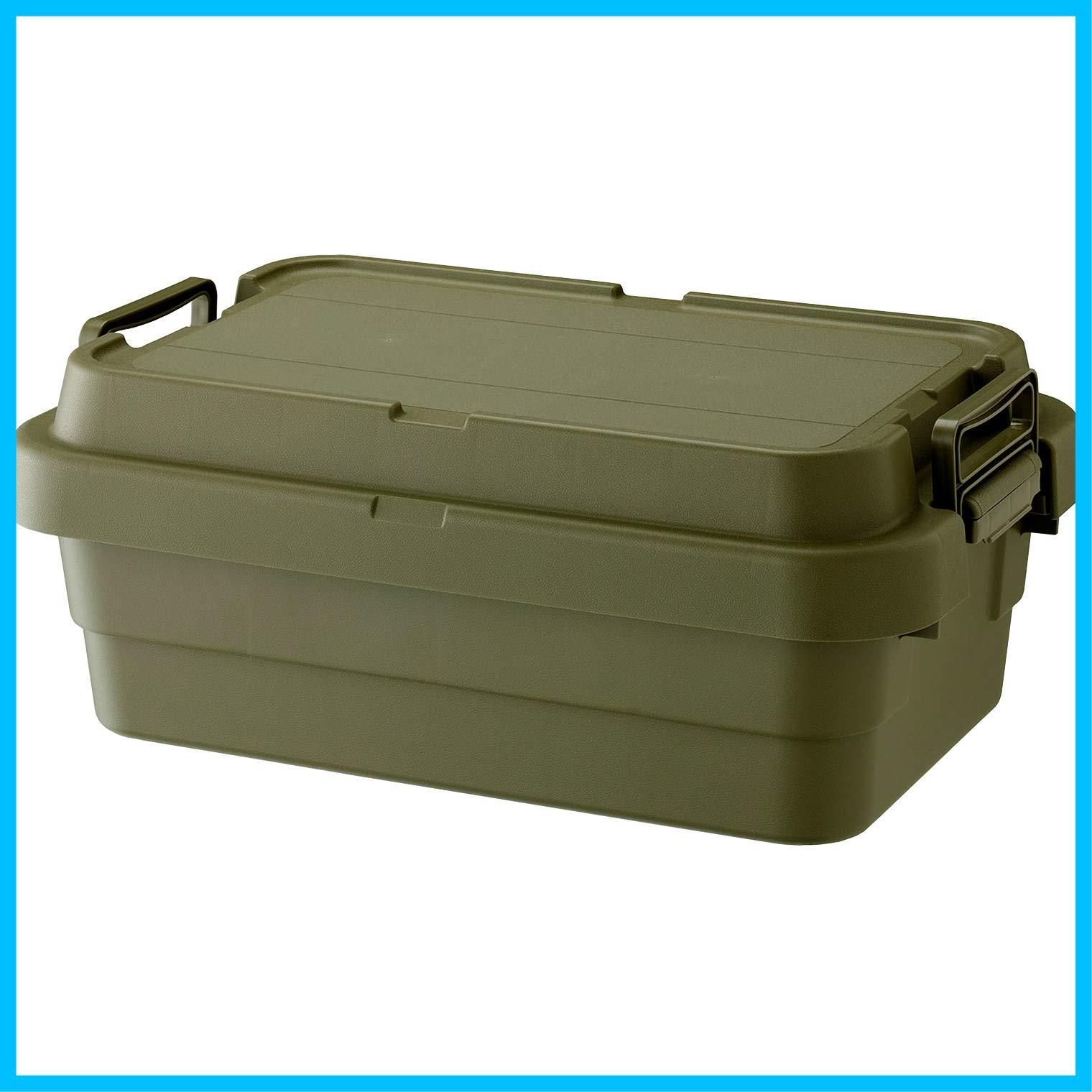 【特価商品】グリーン 日本製 TC-50S 30L LOW コンテナ トランクカーゴ ボックス 収納ボックス スタッキングロータイプ屋外収納 キャンプ リスRISU) 防水