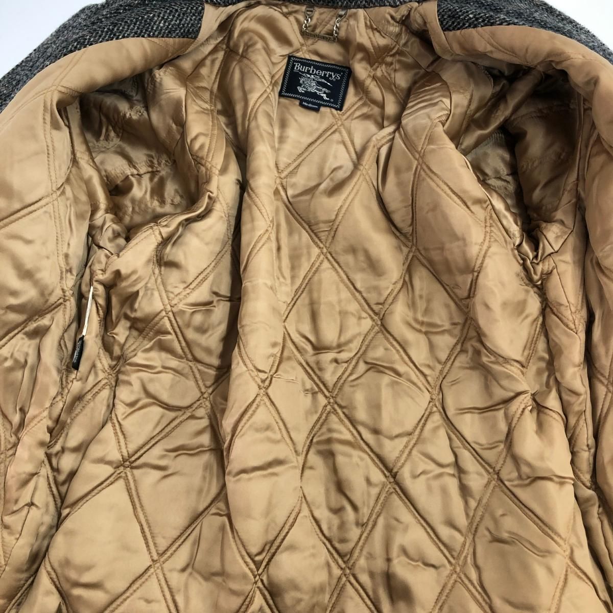 Burberry's バーバリーズ ヴィンテージ レザーパイピング ツイード