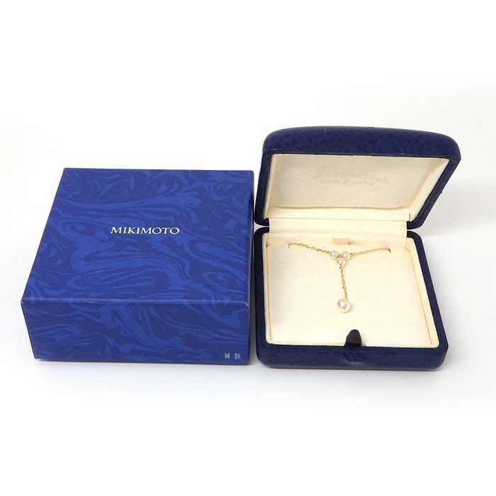 ミキモト MIKIMOTO ネックレス Yシェイプ 4ポイント パール 4.0-5.5mm  