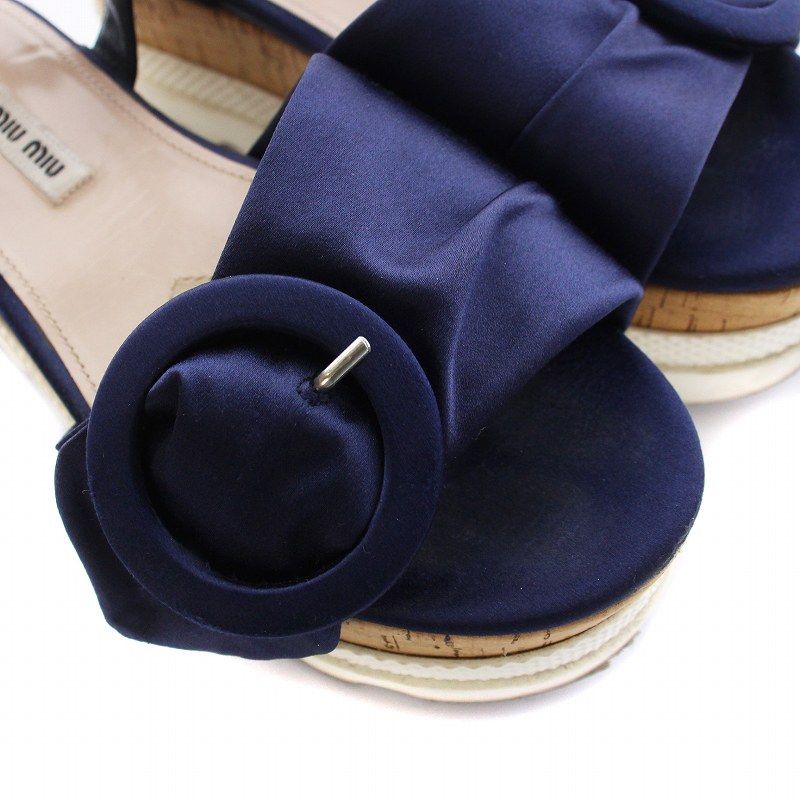 ミュウミュウ miumiu 厚底 サンダル シューズ ベルト アンクル  