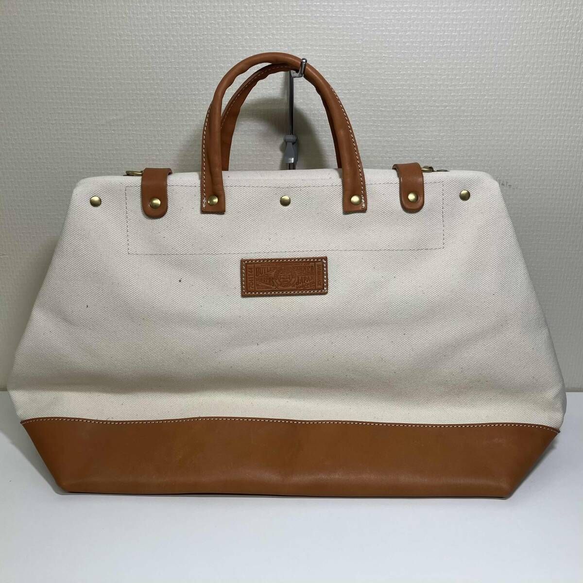 新作モデル続々入荷中！ Butler Verner Sails バトラー バーナー セイルス 口金 ワーク ボストンバッグ キャンバス レザー ダレスバッグ JA-0997-22 【広告期間限定！】