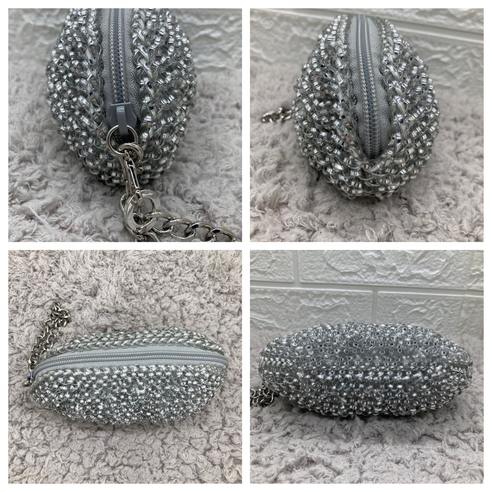 ♪アンテプリマ♪シルバー ビーズ クラッチバッグ 新品未使用❣️ 定価58.300円❣️ANTEPRIMA❣️ アンテプリマ