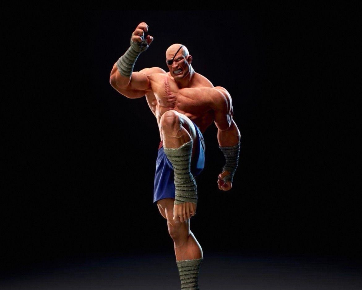 1/6 ガレージキット　フィギュア　未塗装　ストリートファイター　サガット　31cm