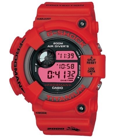 G-SHOCK Gショック FROGMAN 2000 赤潜水蛙 DW-8200NT2-4JR 電池交換済