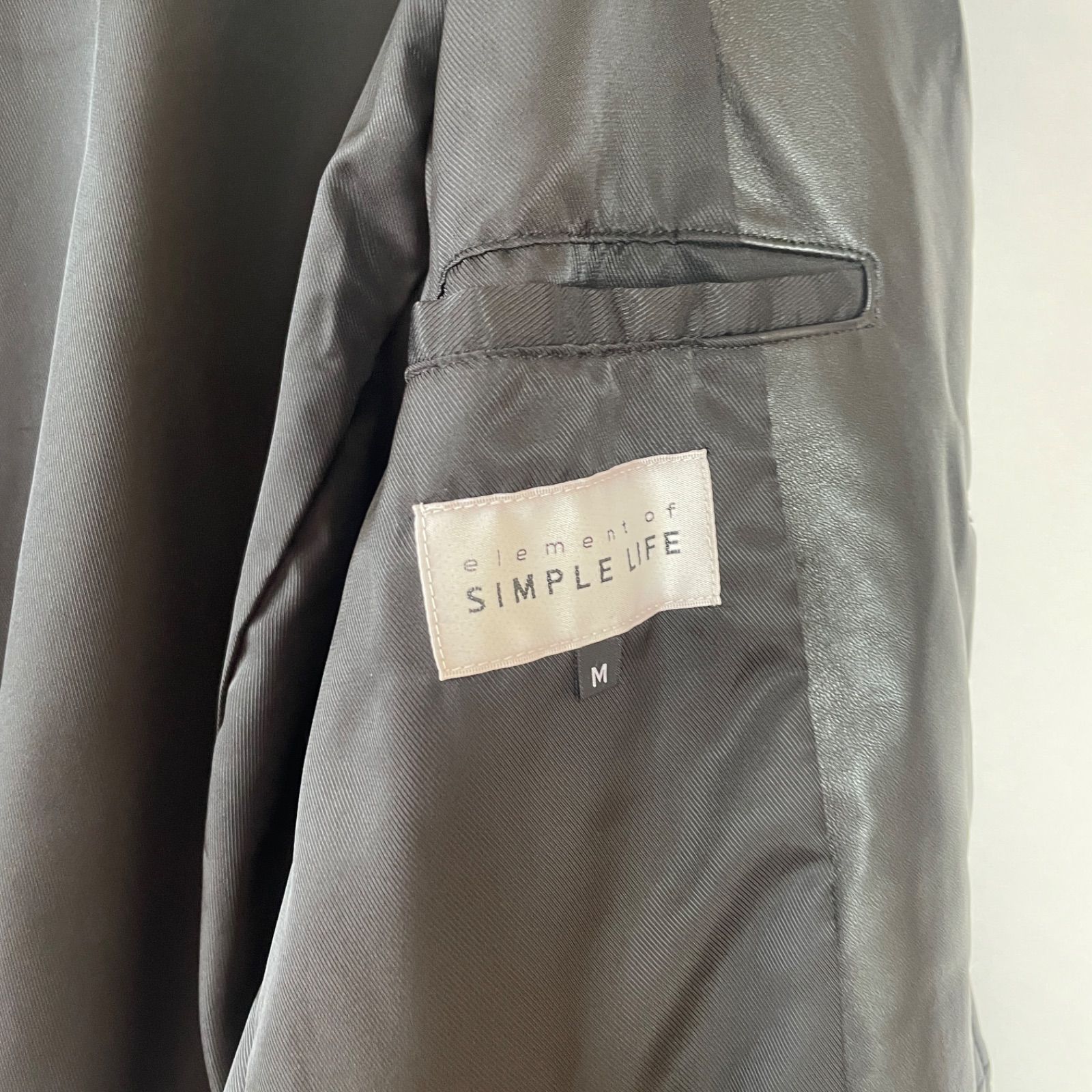 美品】element of SIMPLE LIFE 羊革 ラムレザー メンズ レザー