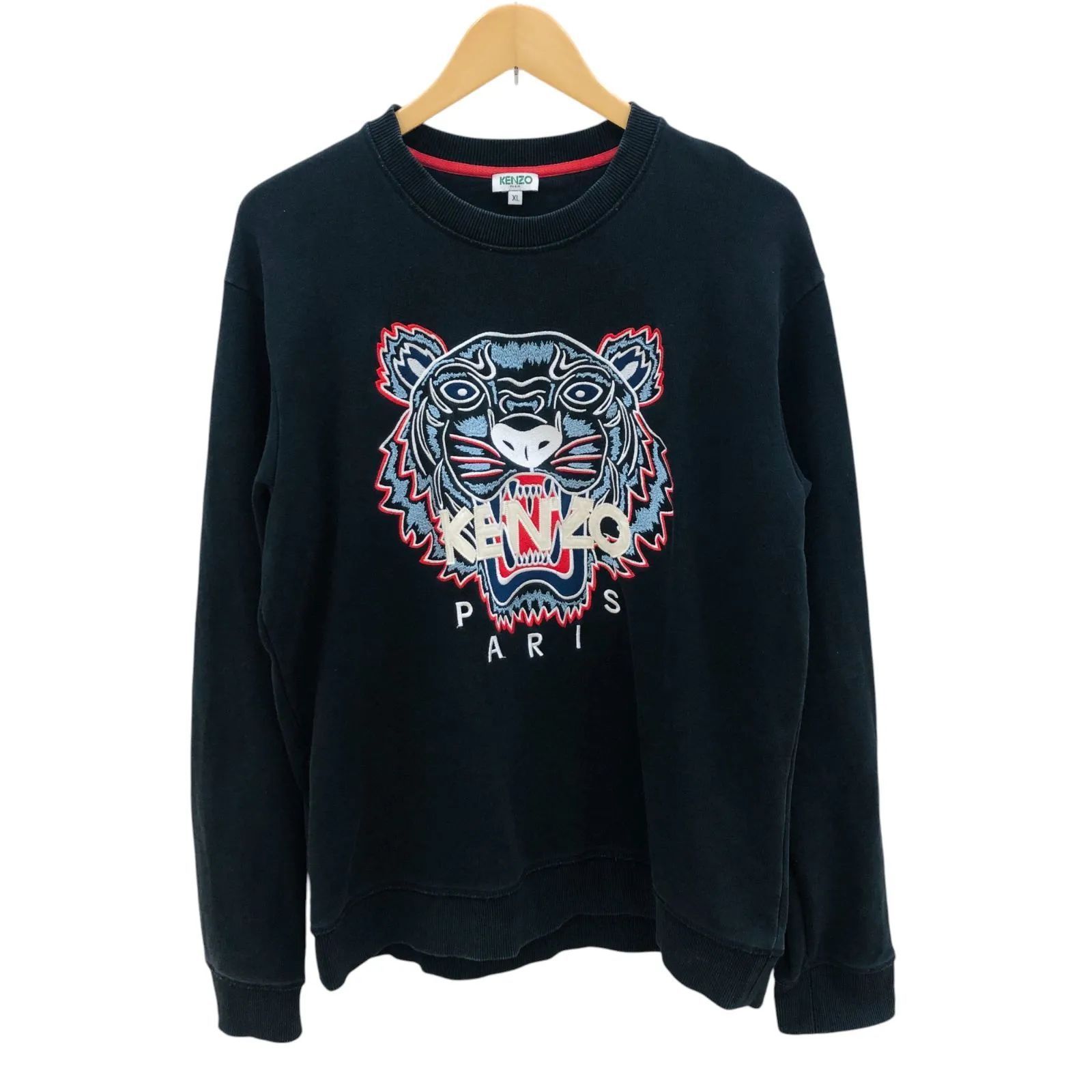 Z1333 【希少】 KENZO ケンゾー スウェット メンズ XL 黒 ロゴ