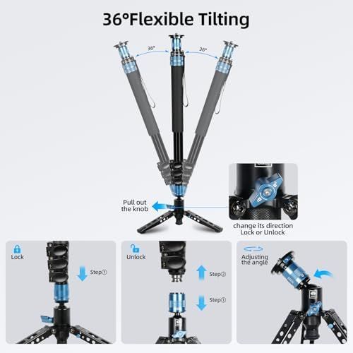 カメラ一脚 足付き