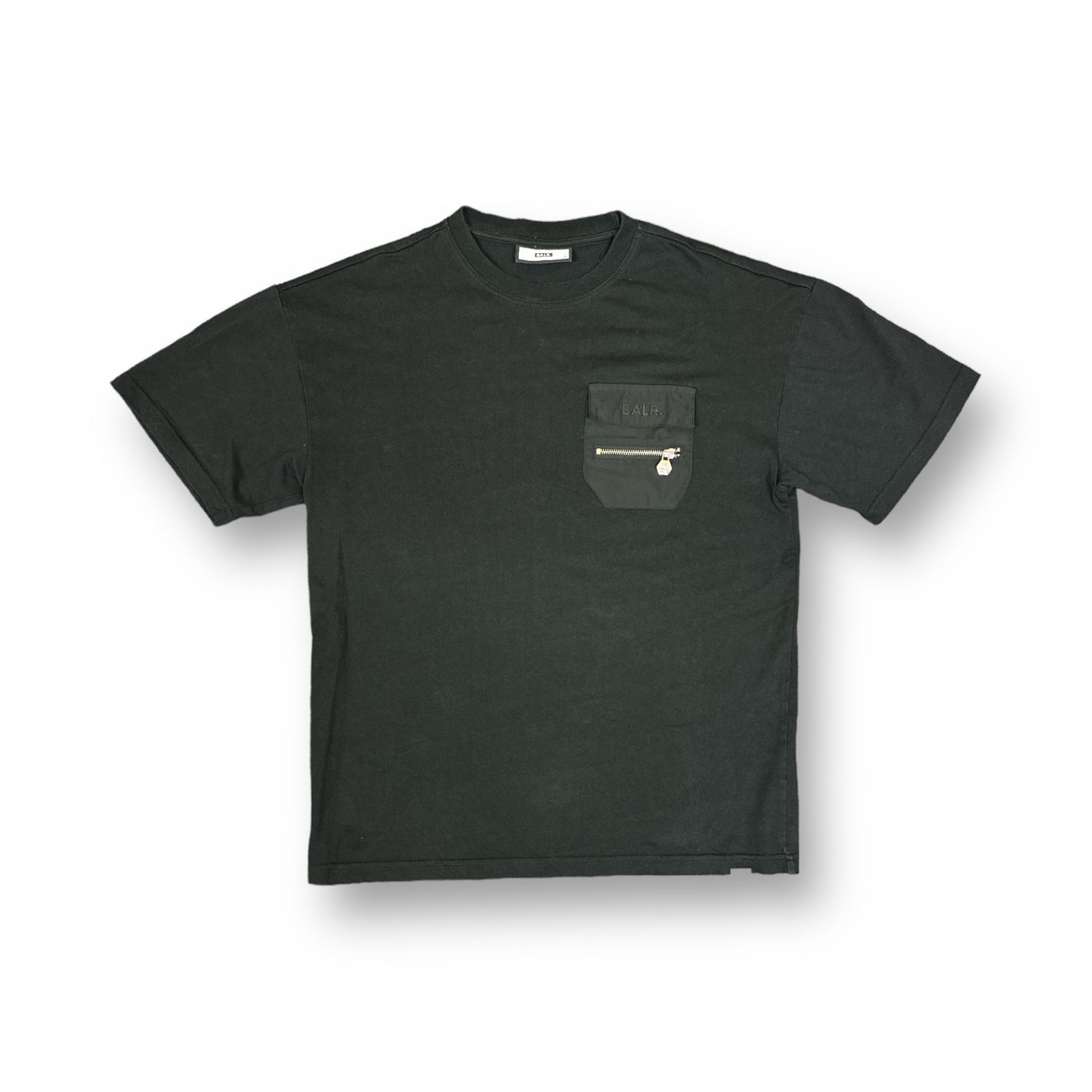 BALR. フロントジップポケットTシャツ カットソー ボーラー ブラック M 