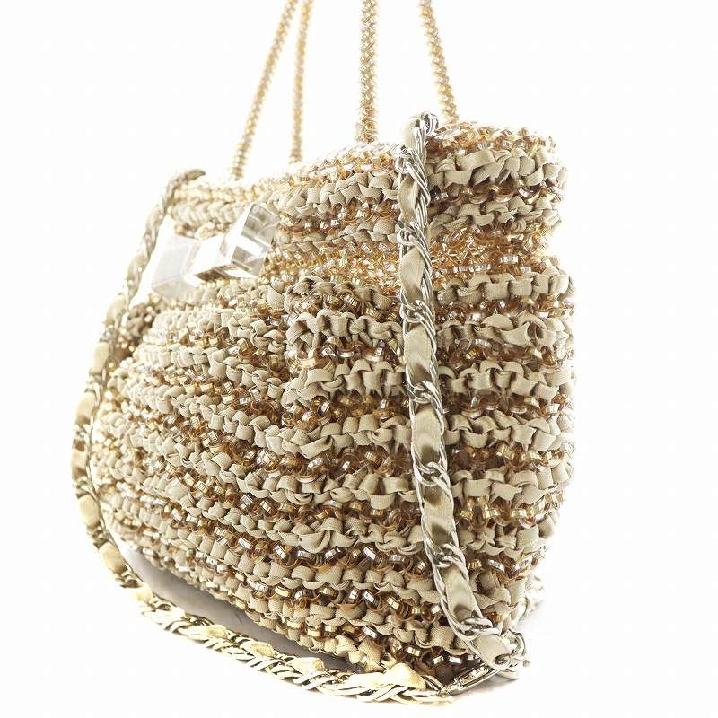 美品 ANTEPRIMA 2way ゴールド チェーン ショルダーバッグ ハンド 美品】ANTEPRIMA アンテプリマ ワイヤーバッグ ショルダーバッグ