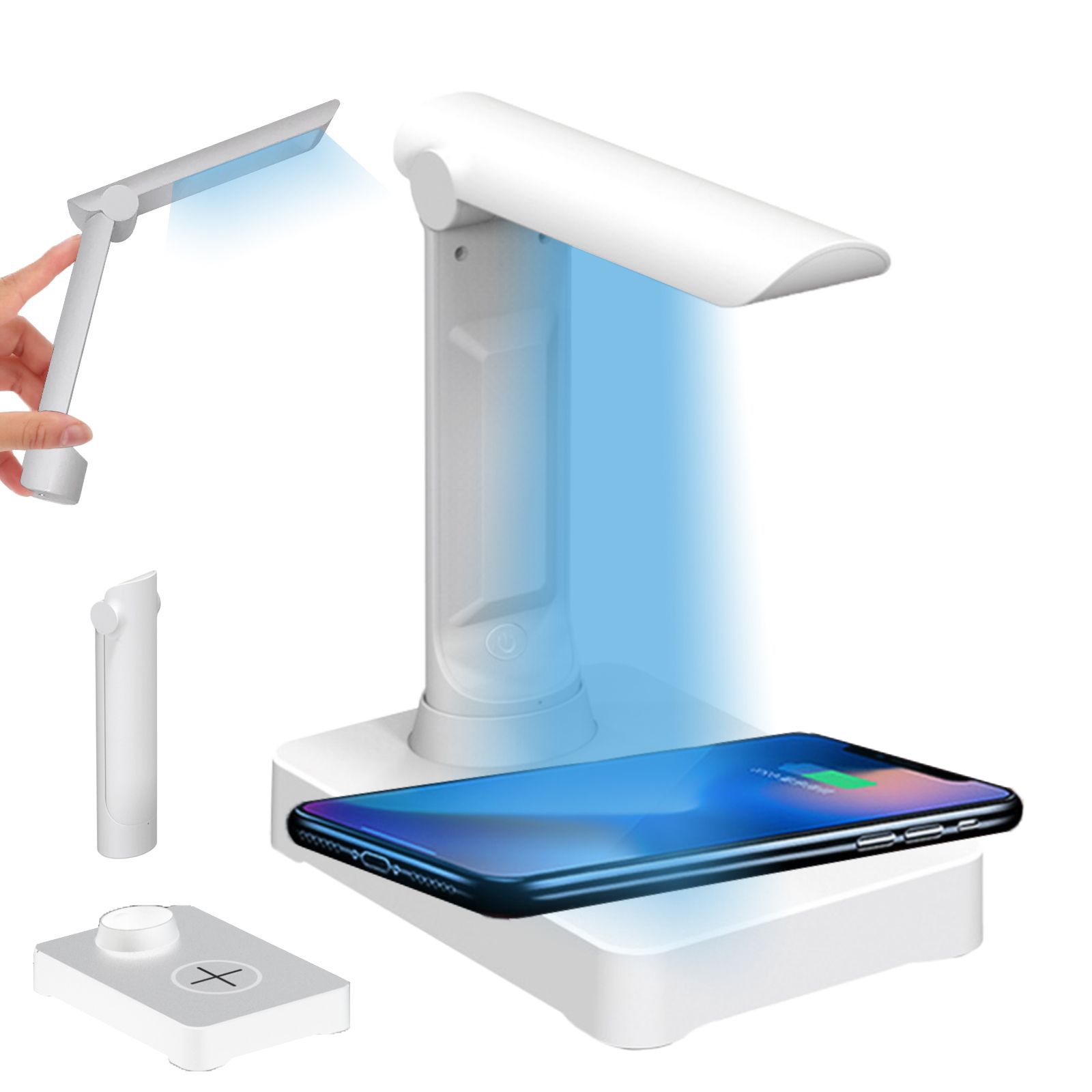 ワイヤレス充電器 iphone android UVC除菌ライト 2in1