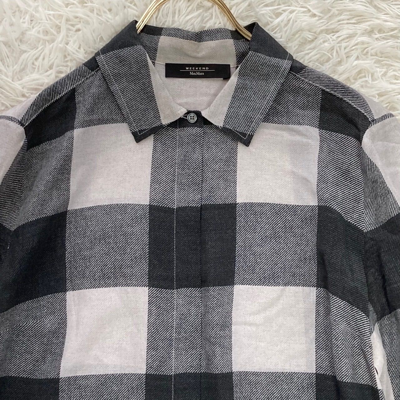 Max Mara WEEKEND シャツワンピース グレー 42 チェック柄 - メルカリ