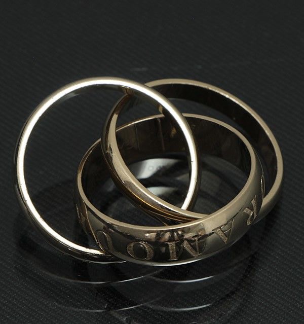 広尾店】 カルティエ トリニティリング クリスマス限定 K18WG 三連  