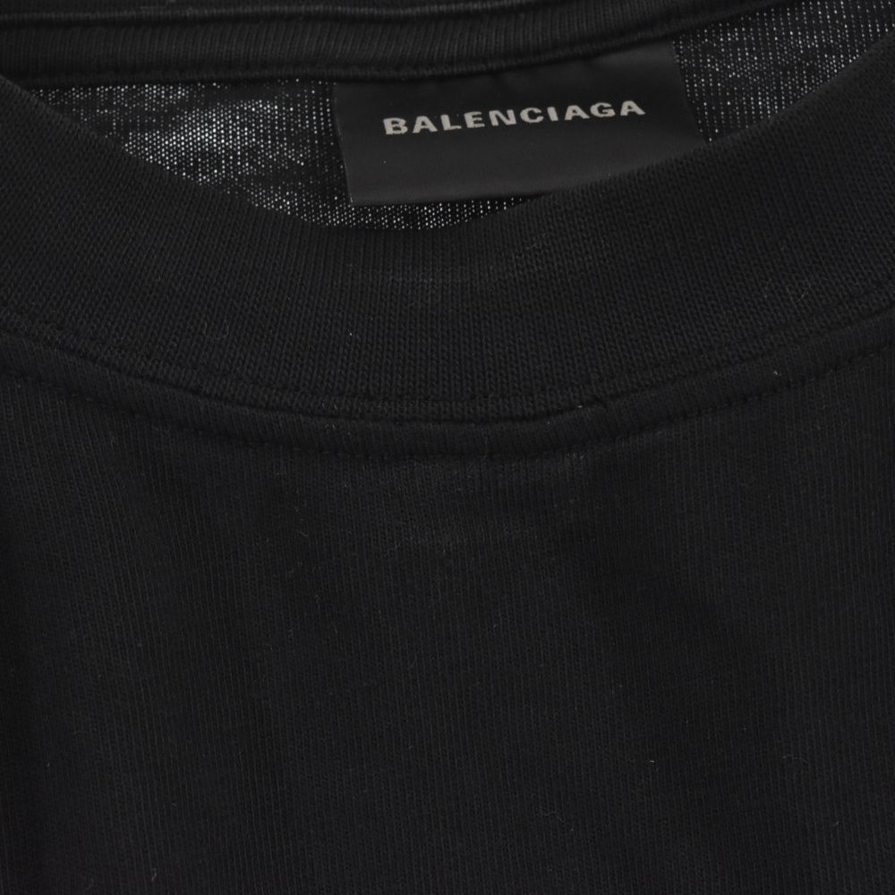 BALENCIAGA バレンシアガ チェック柄Tシャツドッキングオーバーサイズ長袖シャツ 699371 TNM25 レッド