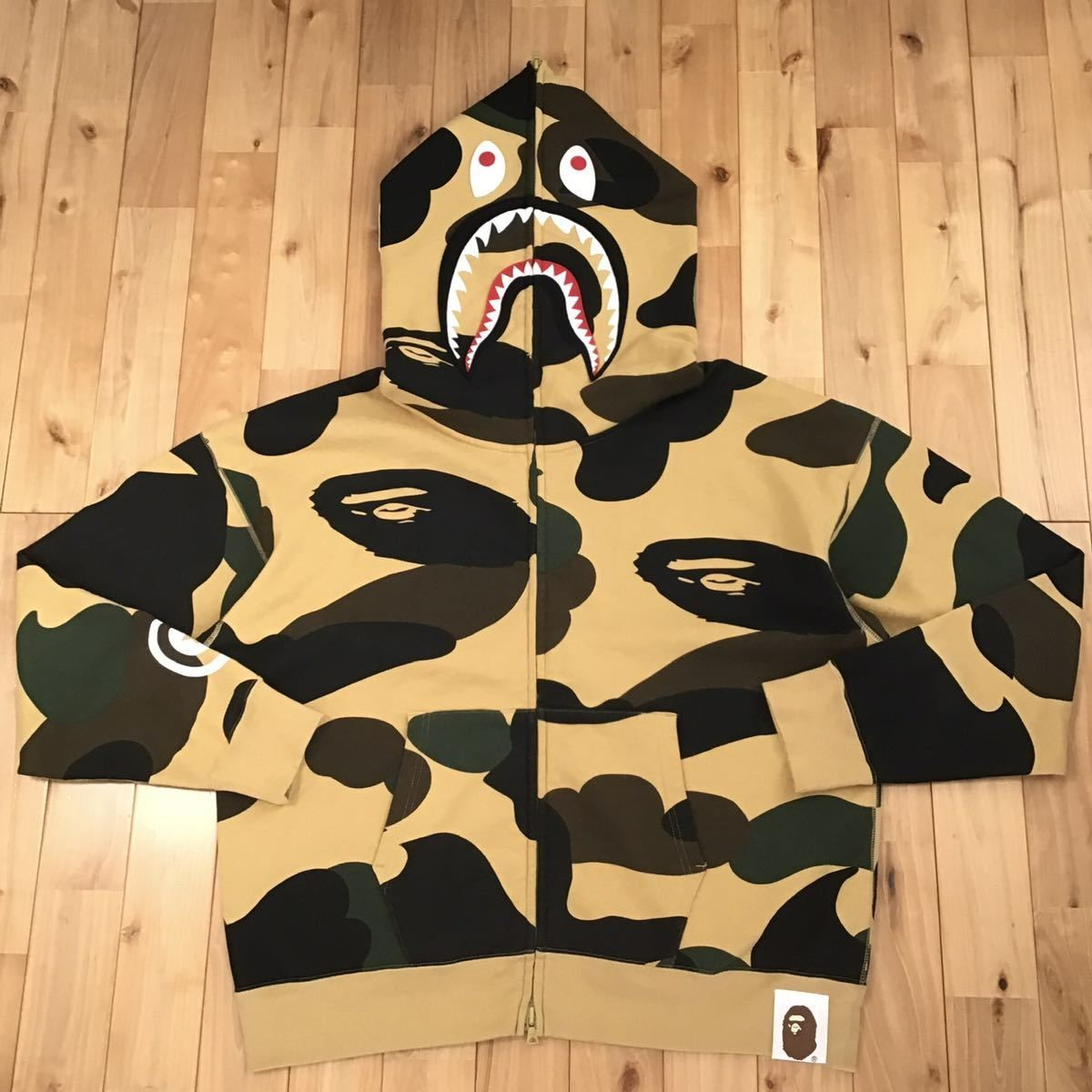 ☆XL☆ Giant shark full zip hoodie a bathing ape BAPE 1st camo 