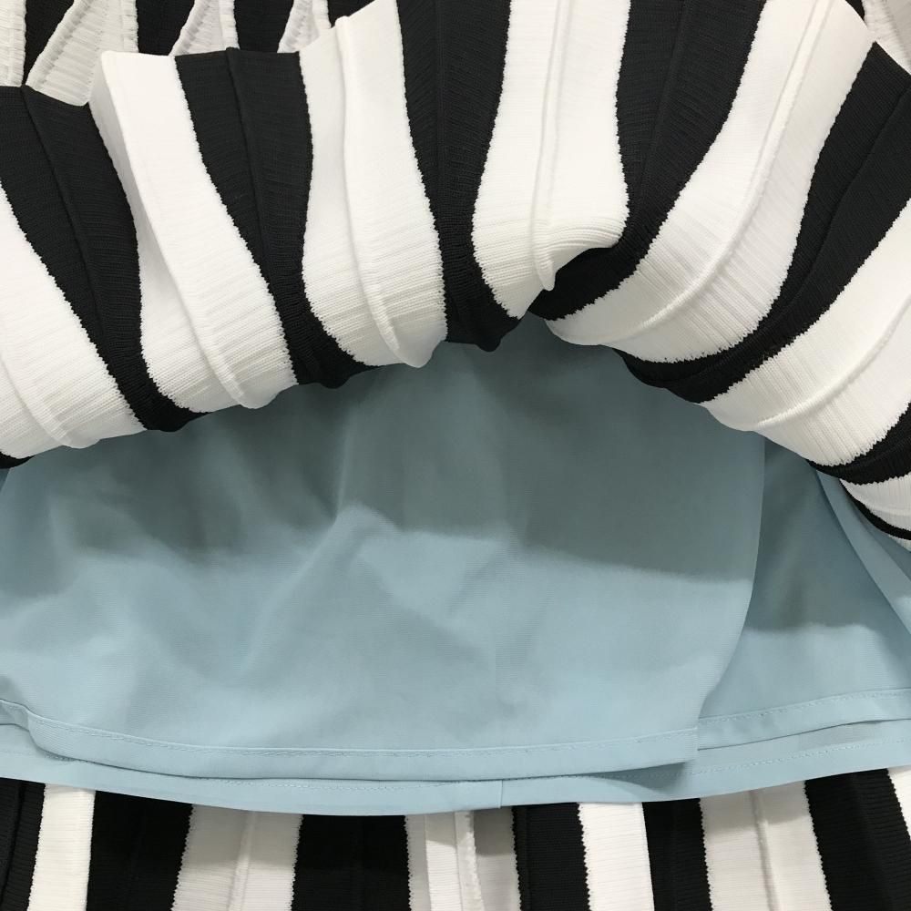 ニットスカート 白×黒