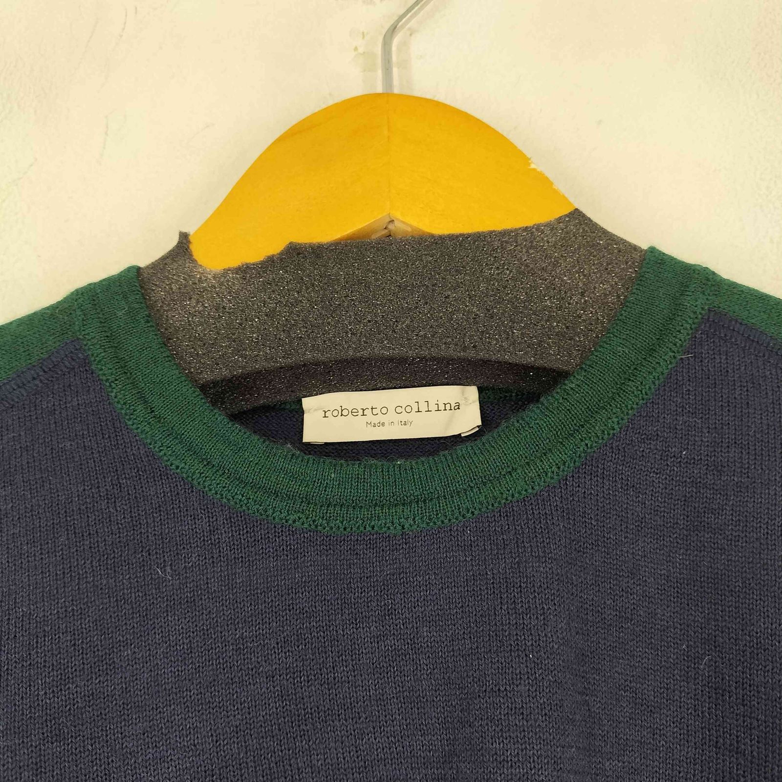 roberto collina ニット　セーター　イタリア製　Msize ロベルトコリーナ ROBERTO COLLINA イタリア製 ツートンカラー